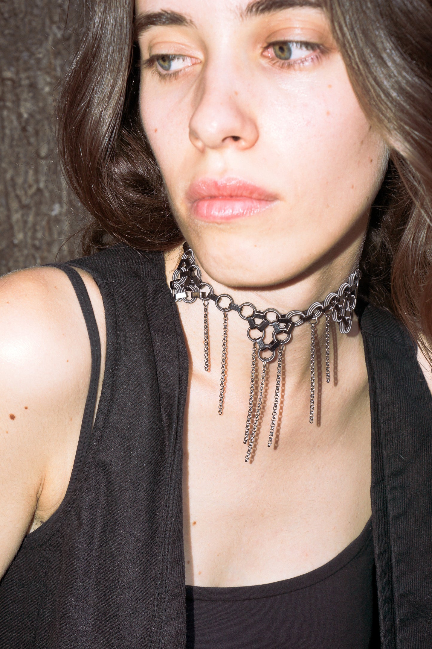 Helga- Choker con catenelle pendenti